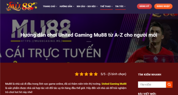 Hướng Dẫn Cá Cược United Gaming Mu88 Từ A-Z Dành Cho Tân Thủ